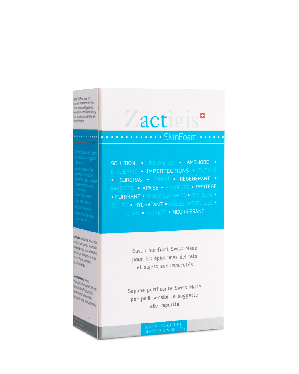 Zactigis SkinFoam gel moussant nettoyant visage acné peaux sensibles lactoferrine