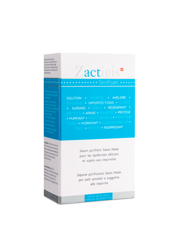 Zactigis SkinFoam gel moussant nettoyant visage acné peaux sensibles lactoferrine