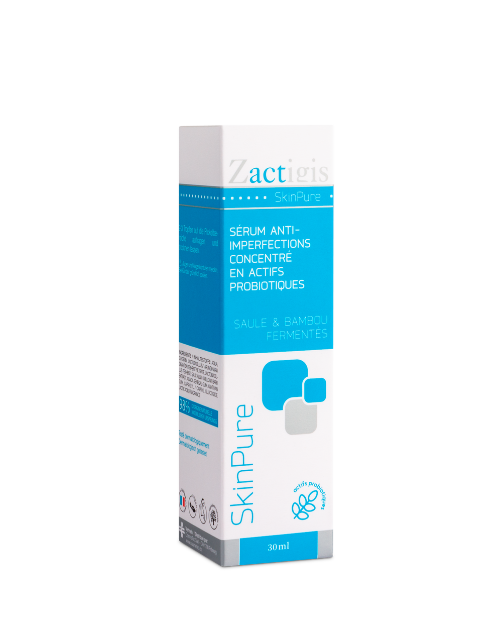 Zactigis SkinPure sérum correcteur ciblé boutons acné saule blanc probiotiques